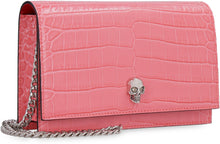 Load image into Gallery viewer, Skull croco-print leather clutch
